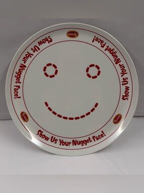 Collectible Tyson Chicken Nugget Face Plate Zak Designs Melamine Rare Promo 10"